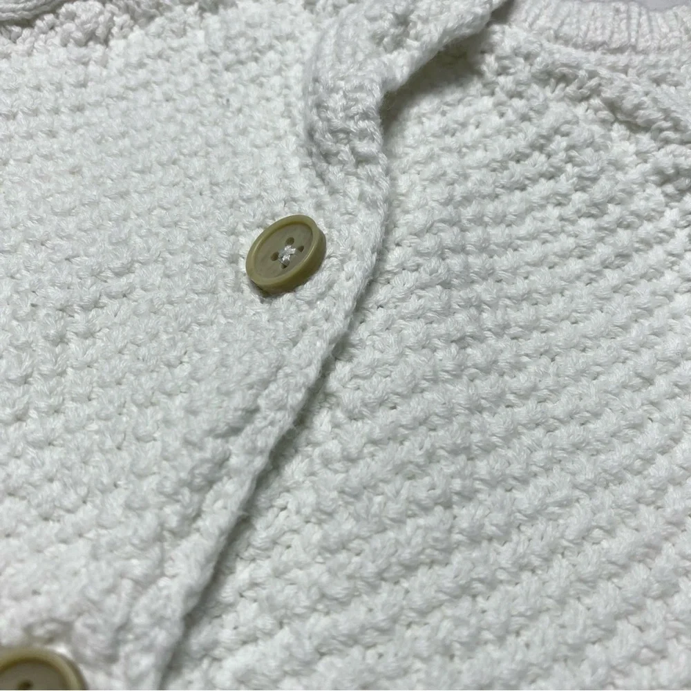 Lupilu Pure Collection White Cardigan Sweater Size 2-6M